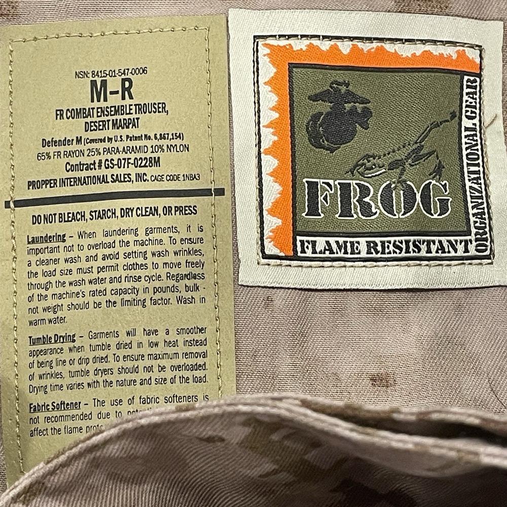 USMC Defender M FR Combat Cargo Trouser Pant Uniform Digital Camo Frog M - R NWT - Picture 12 of 14